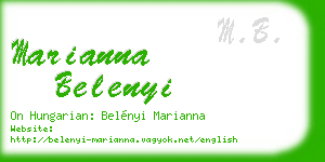 marianna belenyi business card