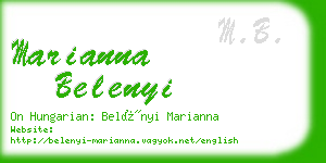 marianna belenyi business card